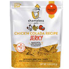 Shameless Pets Chick'n Colada Recipe Jerky Dog Treats, 5-oz/142g