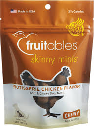 Fruitables Skinny Minis Rotisserie Chicken Flavor Soft & Chewy Dog Treats, 5oz/141.7g