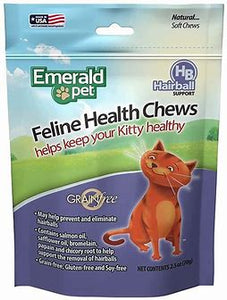 Emerald Pet Feline Health Chews Hairball Support, 2.5oz