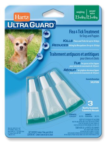 Hartz-UltraGuard Flea&Tick Treatment for Dogs and Puppies 2.5kg to 6kg