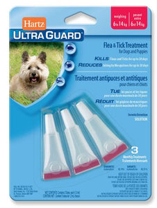 Hartz-UltraGuard Flea&Tick Treatment for Dogs and Puppies 6kg-14kg