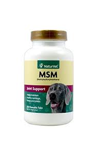 NaturVet MSM (Methylsulfonylmethane) Joint Support for Dogs, 250 Tablets