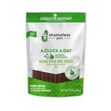 Shameless Pets A Cluck A Day Flavor Dental Sticks Dog Treats, 204g/7.2oz