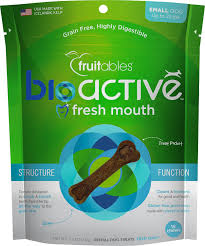 Fruitables BioActive Fresh Mouth Small Dental Chews Dog Treats,  7.3oz/208g
