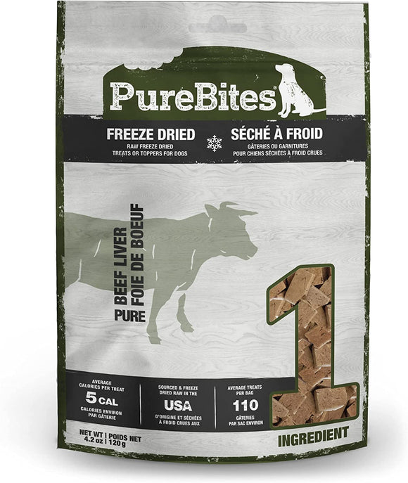 Mini PureBites Beef Liver Freeze Dried Mini Dog Treats, 3.0oz/85g
