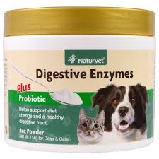 NaturVet-Digestive Enzymes Plus Pre & Probiotic for Dogs and Cats-4oz Powder