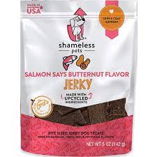 Shameless Pets Salmon Says Butternut Recipe Jerky Dog Treats, 5-oz/142g