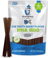 Shameless Pets The Tooth Berry Flavor Dental Sticks Dog Treats 204g/7.2oz